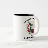 Leicht von Vögeln abgelenkt - Vogelbeobachtung Zweifarbige Tasse (VorderseiteRechts)