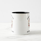 Leicht von Vögeln abgelenkt - Vogelbeobachtung Zweifarbige Tasse (Mittel)