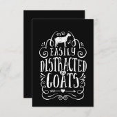 Leicht von Ziegen abgelenkt Funny Goat Lover Gesch Dankeskarte (Vorne/Hinten)
