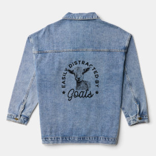 Leicht von Ziegen abgelenkt Jeansjacke