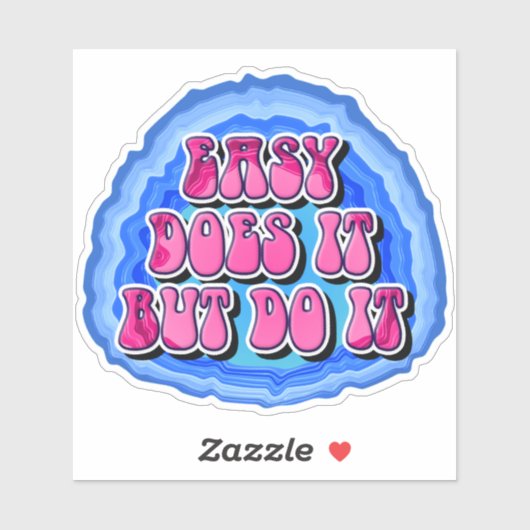 Leicht wird es 12 Step OM Erholung Slogan Aufkleber (Blatt)