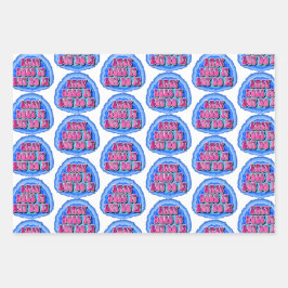 Leicht wird es 12 Step OM Erholung Slogan Geschenkpapier Set