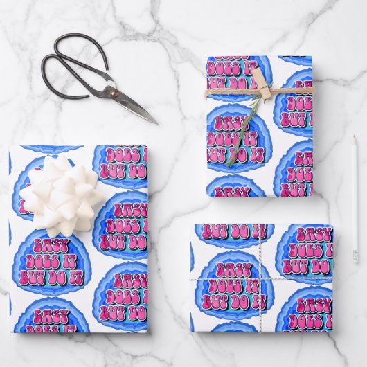 Leicht wird es 12 Step OM Erholung Slogan Geschenkpapier Set (Vorderseite)