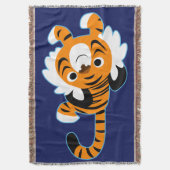 Leicht zu bedienender Niedlicher Cartoon Tiger Decke (Vorderseite Vertikal)