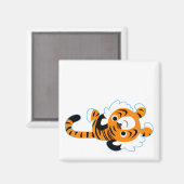 Leicht zu bedienender Niedlicher Cartoon Tiger Mag Magnet (Vorderseite/Rückseite)