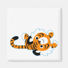 Leicht zu bedienender Niedlicher Cartoon Tiger Mag Magnet
