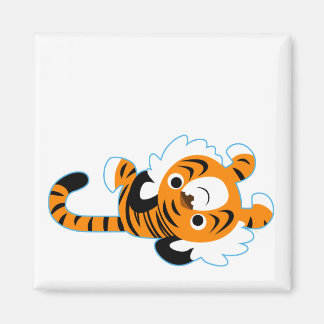 Leicht zu bedienender Niedlicher Cartoon Tiger Mag Magnet