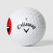 Leicht zu finden helle rote Emoji Golfball (Logo)