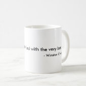 Leicht zufriedene Churchill Kaffeetasse (VorderseiteRechts)