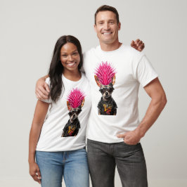 Leicht zwischen Kostüm punk Chihuahua rosa T-Shirt