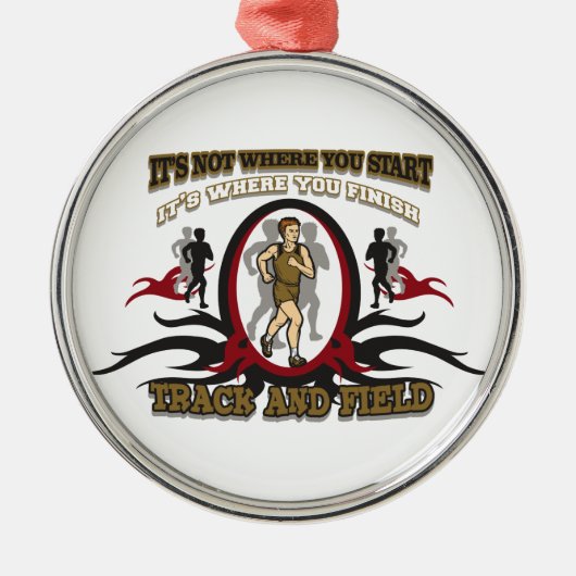 Leichtathletik-Anfang Ornament Aus Metall (Vorne)