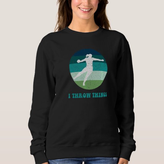 Leichtathletik Diskuswerferin der Frauen Sweatshirt (Vorderseite)