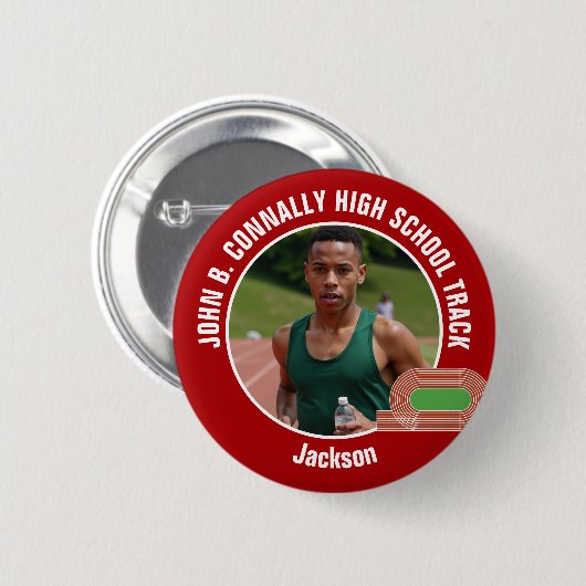 Leichtathletik-Foto von der High School - Athlet i Button (Vorne & Hinten)