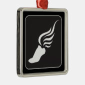 Leichtathletik-Ikone Silbernes Ornament (Rechts)