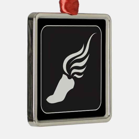 Leichtathletik-Ikone Silbernes Ornament (Rechts)