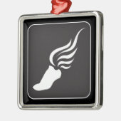 Leichtathletik-Ikone Silbernes Ornament (Links)