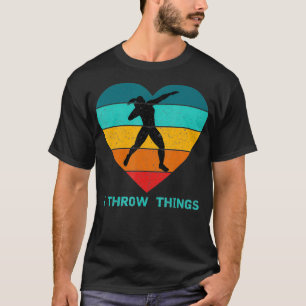 Leichtathletik Kugelstoßen ich werfe Dinge T-Shirt