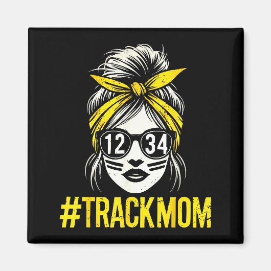 Leichtathletik-Mama Athletin Läuferin Muttertag Magnet (Vorne)