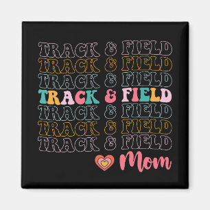 Leichtathletik-Mama Groovy Running Muttertag Magnet