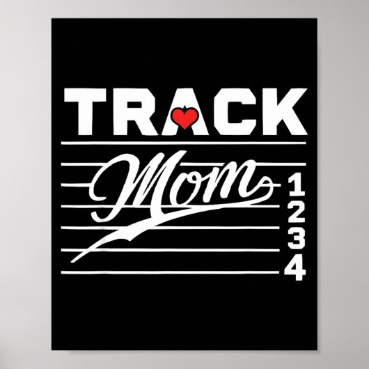 Leichtathletik-Mutter Athletin Läuferin Muttertag Poster (Vorne)