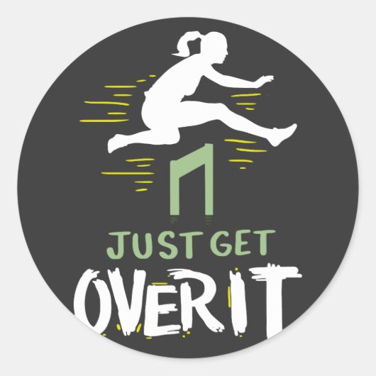 Leichtathletik Runder Aufkleber (Vorderseite)