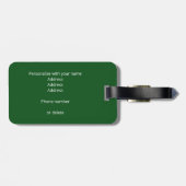 Leichtathletik-Schwarzfußbälle in Monogramm Gepäckanhänger (Rückseite horizontal)