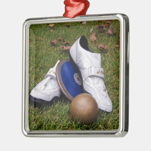 Leichtathletik Silbernes Ornament (Links)