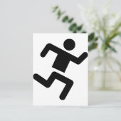 Leichtathletik-Sprinter Postkarte (Stehend Vorderseite)