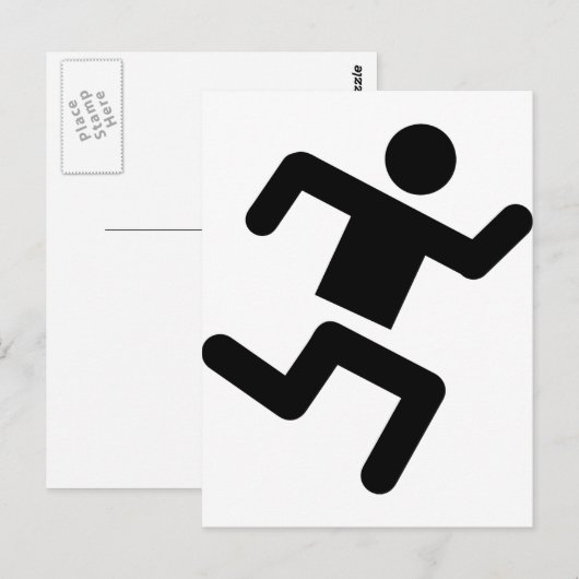 Leichtathletik-Sprinter Postkarte (Vorne/Hinten)