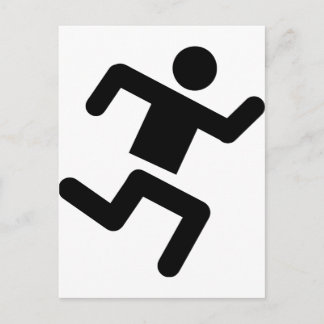 Leichtathletik-Sprinter Postkarte