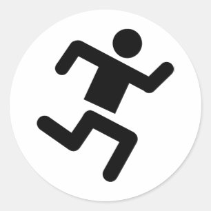 Leichtathletik-Sprinter Runder Aufkleber