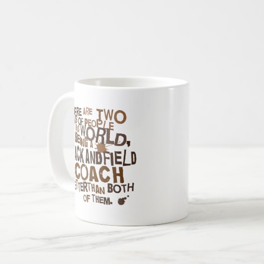 Leichtathletik-Trainer-Geschenk Kaffeetasse (Vorderseite Links)