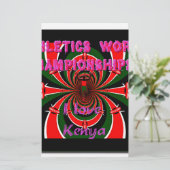 Leichtathletik-Weltmeisterschaften in Kenia: Swirb Briefpapier (Stehend Vorderseite)