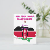 Leichtathletik-Weltmeisterschaften Kenia-Läufer: I Postkarte (Stehend Vorderseite)