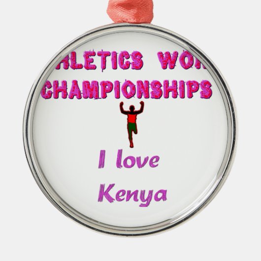 Leichtathletik-Weltmeisterschaften Kenia-Läufer: I Silbernes Ornament (Vorne)