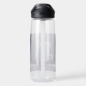 Leichtathletikläufer Faux-Silber-Glitter-Monogramm Trinkflasche (Rückseite)