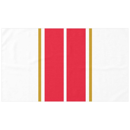 Leichtathletische, helle, breite rote Radstreifen  Tischdecke (Vorderseite (Horizontal))