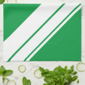 Leichtathletische, helle Kelly Grüne Streifen Geschirrtuch (Gefaltet)