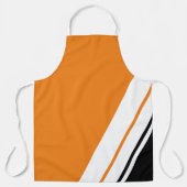 Leichtathletische, helle Orange Schwarz-weiß Racin Schürze (Vorderseite)