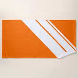 Leichtathletische, helle Orange weiße Streifen Strandtuch