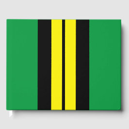 Leichtathletische, hellgelbe, schwarz-grüne Rennst Gästebuch