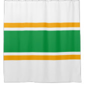 Leichtathletische, hellgrüne, gelb-gelbe Streifen Duschvorhang (Vorderseite)