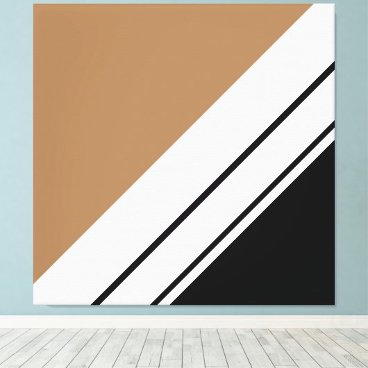 Leichtathletische schwarz-hellbraune, weiße Rennst Leinwanddruck (Insitu (Holzboden))