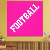 Leichtathletischer, schlanker weißer FUSSBALL-Text Leinwanddruck (Insitu (Wohnzimmer))