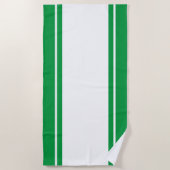 Leichtathletischer Spaß 70er Bright Green White Ra Strandtuch (Vorderseite)