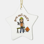 Leichtbaummädchen Keramik Ornament (Links)