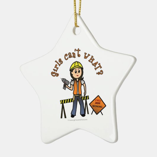 Leichtbaummädchen Keramik Ornament (Links)