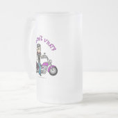 Leichtbikermädchen Mattglas Bierglas (Vorderseite Links)