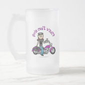 Leichtbikermädchen Mattglas Bierglas (Links)