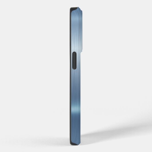 Leichtblaue Metallic-Textur aus rostfreiem Stahl Case-Mate iPhone Hülle (Rückseite / Rechts)